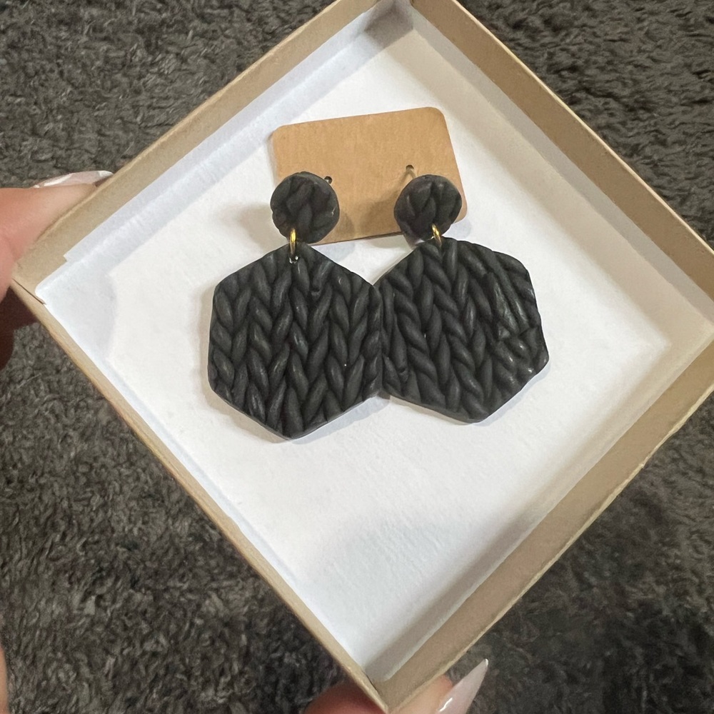 Handmade clay earrings